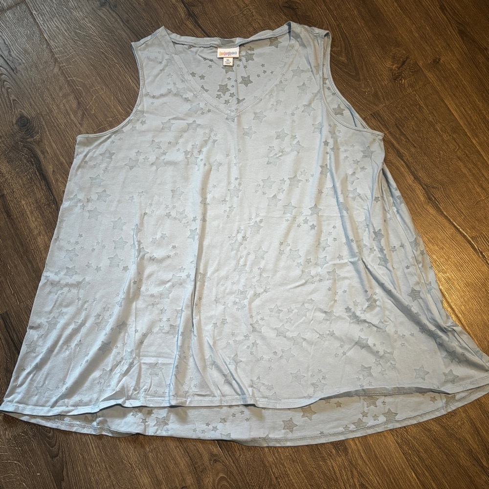 Catherines Sky Blue Star Tank Top